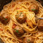 Creamy Spaghetti and Meatballs
