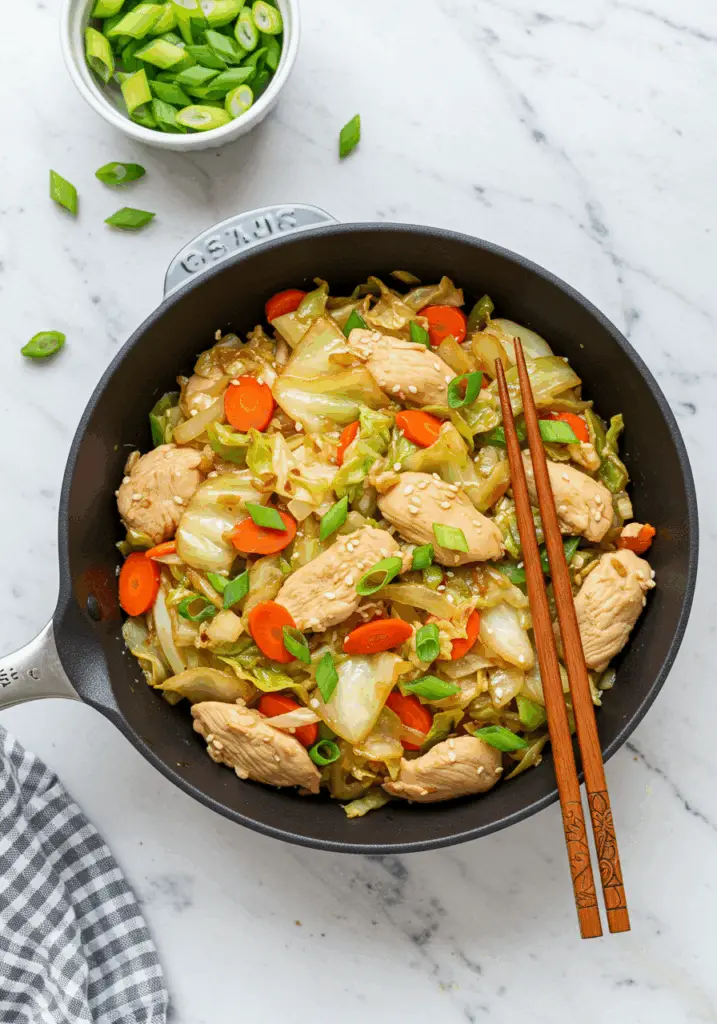 Chinese Chicken Cabbage Stir-Fry