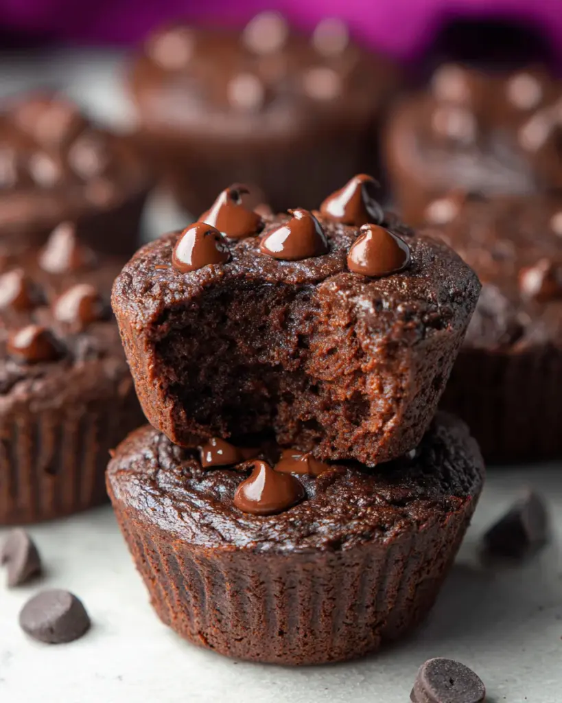 Chocolate Black Bean Blender Muffins {High Protein}