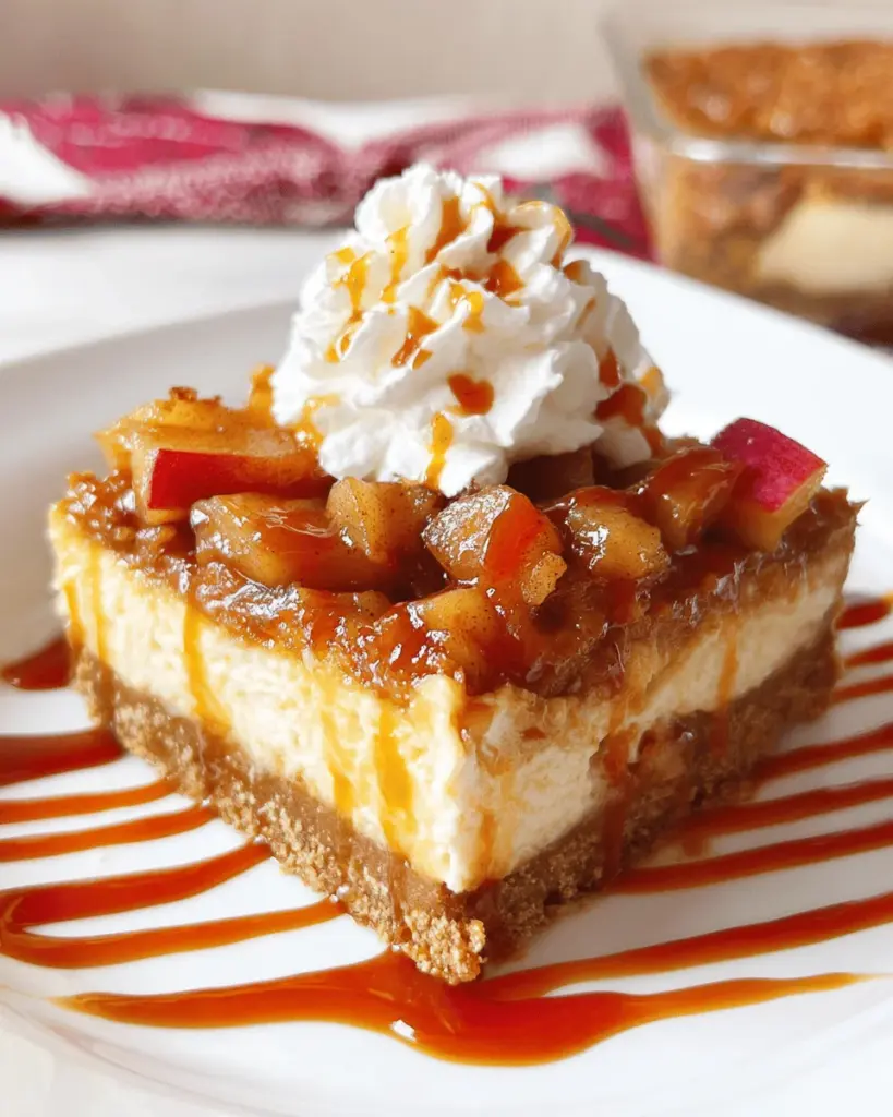 Easy Caramel Apple Cheesecake Bars