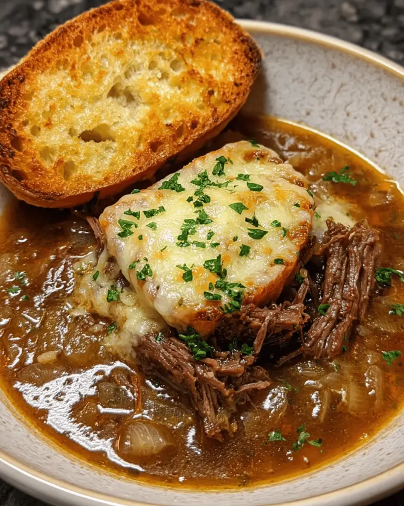 French Onion Beef Short Rib Soup