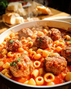 Homemade Spaghettios and Meatballs