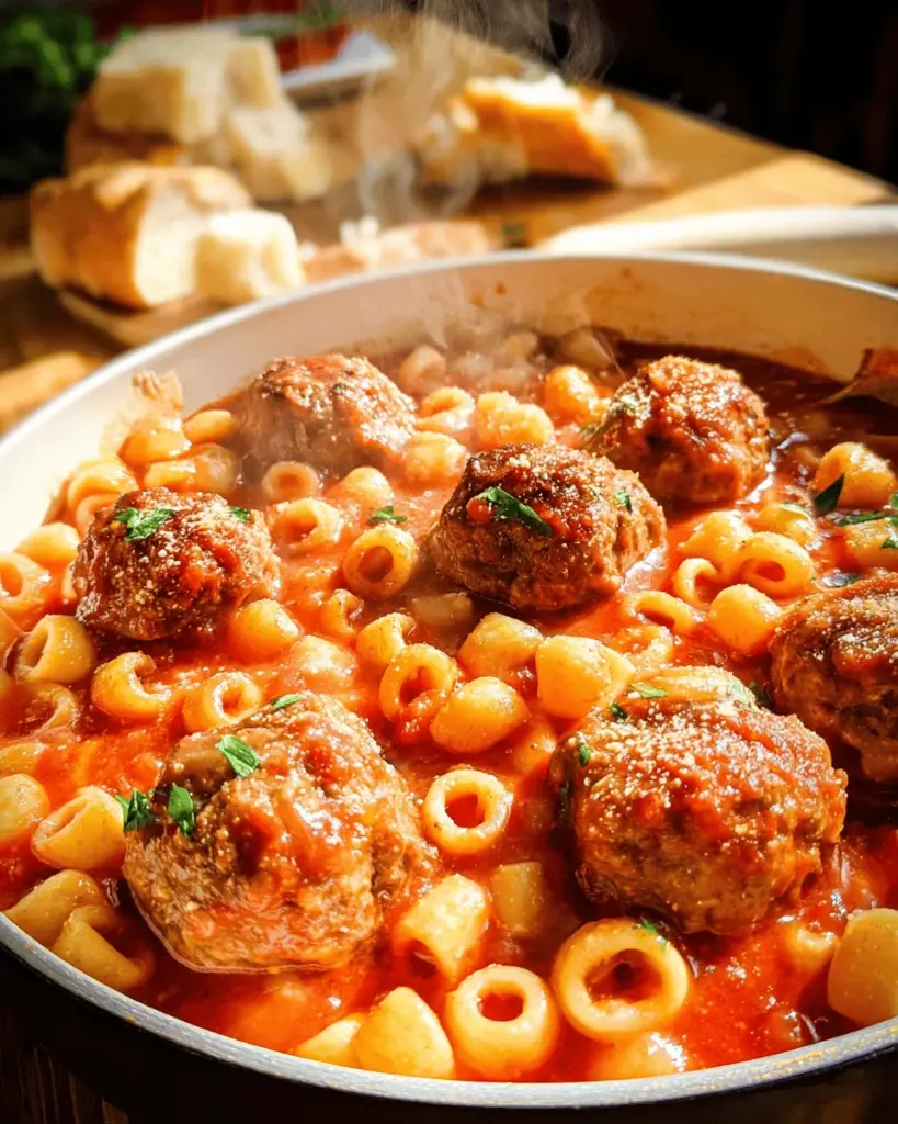 Homemade Spaghettios and Meatballs