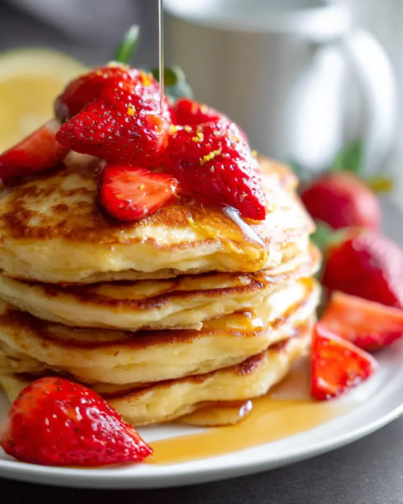 Lemon Greek Yogurt Pancakes