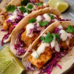 Mouthwatering Fish Tacos with Lime Crema