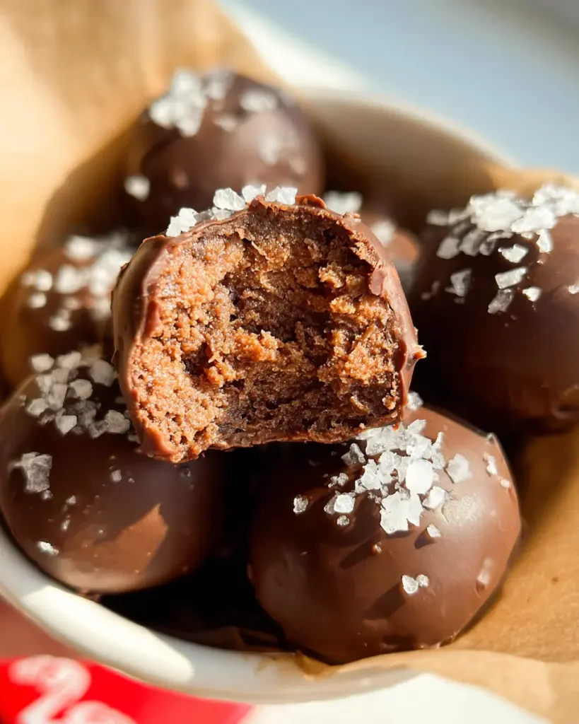 No-Bake Brownie Batter Protein Bites