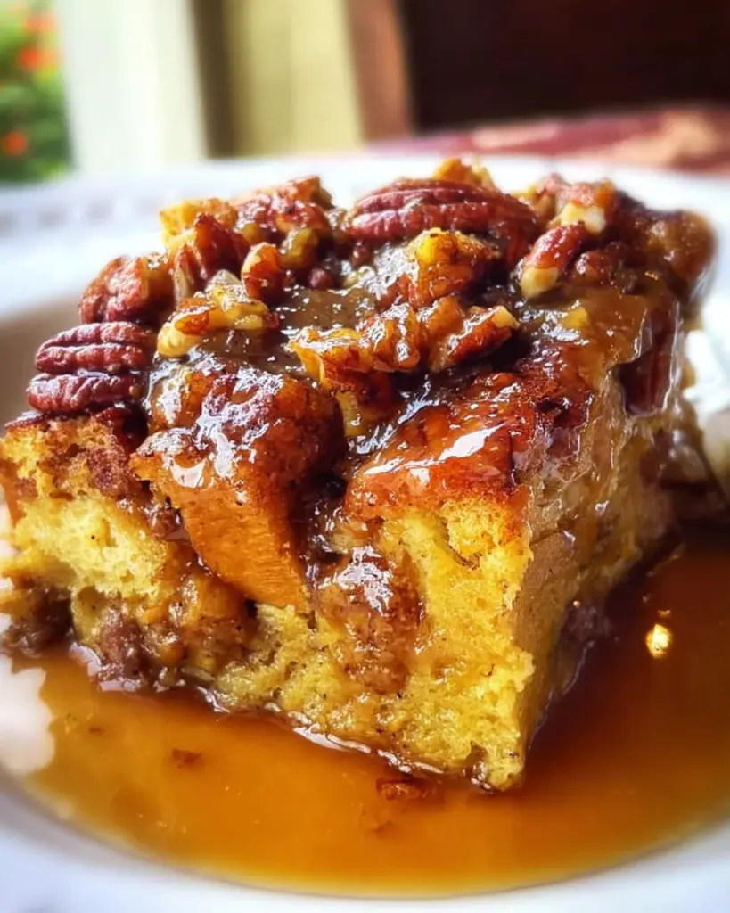 Pumpkin Praline Bread Pudding