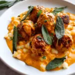 Turkey Meatballs in Pumpkin Sage Sauce