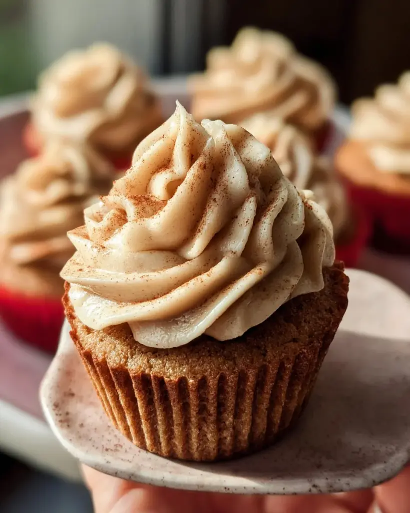 Apple Cider Cupcakes with Spiced Buttercream Frosting