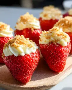 Cheesecake Stuffed Strawberries