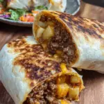 Cheesy Beef and Potato Burritos