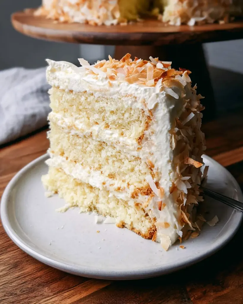 Coconut Cream Cake with Coconut Cream Cheese Frosting