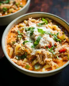 Crockpot Chicken Parmesan Soup (Slow Cooker)