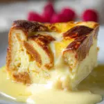 Custard Bread Pudding with Vanilla Sauce