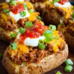 Double Stuffed Taco Potatoes