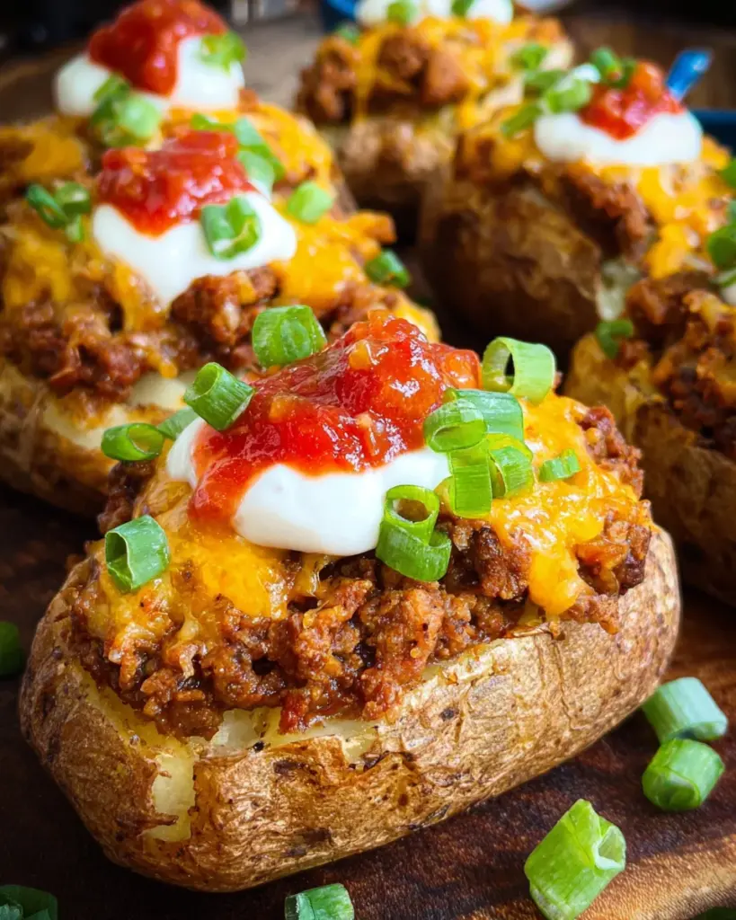 Double Stuffed Taco Potatoes