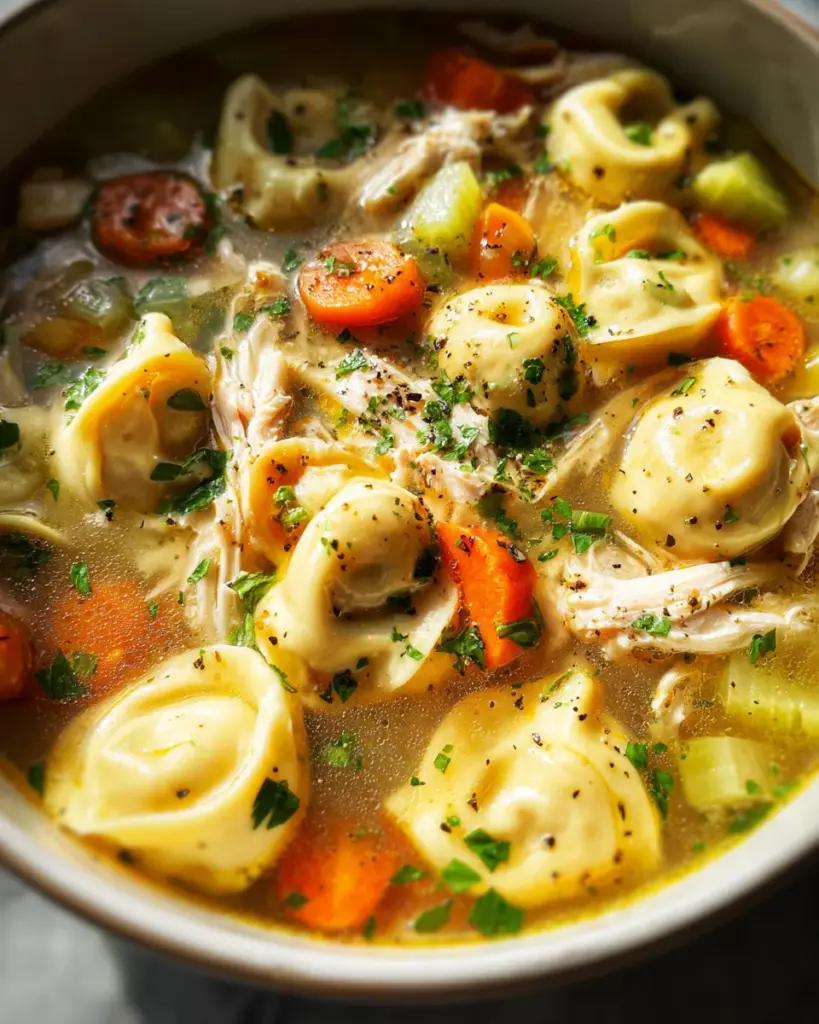 Easy Chicken Tortellini Soup