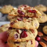 Eggless Praline Pecan Cranberry Cookies