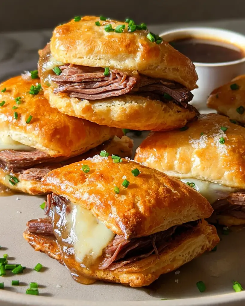 French Dip Stuffed Biscuits