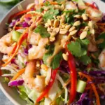 Fresh Spring Roll Salad with Creamy Peanut Ginger Dressing