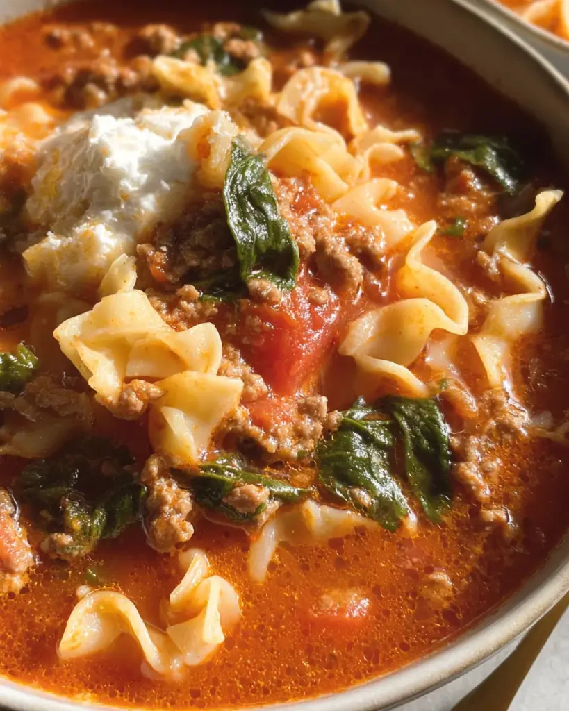 Gluten Free Lasagna Soup (Dairy Free)
