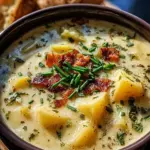 Hearty Cheddar Garlic Herb Potato Soup Recipe