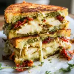 MEGA Chicken Pesto Grilled Cheese Sandwich