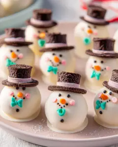 Melted Snowman Oreo Balls