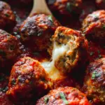 Mozzarella Stuffed Meatballs