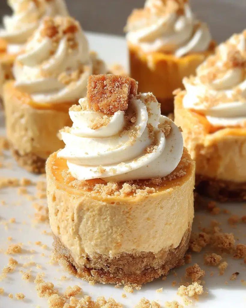 No Bake Pumpkin Mini Cheesecakes