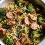 One-Pot Chicken Sausage Orzo With Broccoli
