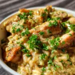 One Pan Smothered Chicken and Rice