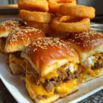 Onion Ring Cheeseburger Sliders