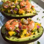 Shrimp Stuffed Avocado with Mango Salsa