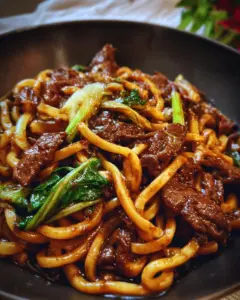 Simple Black Pepper Beef Udon