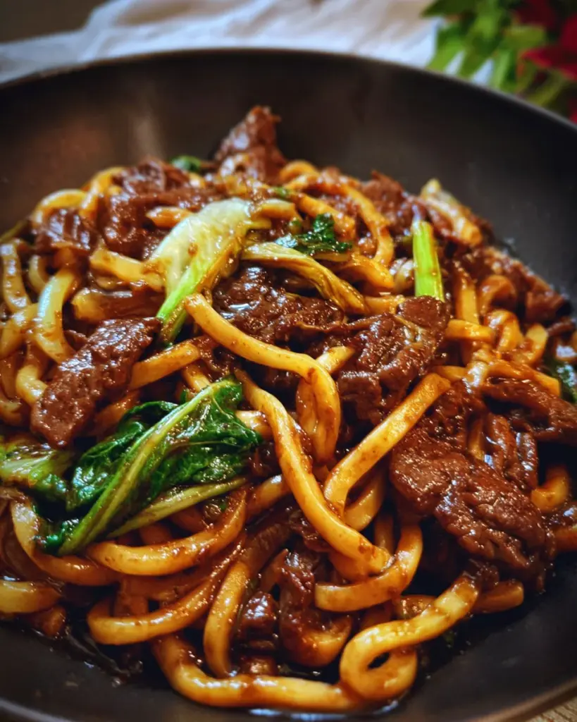 Simple Black Pepper Beef Udon