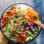 Spring Roll Salad with Spicy Ginger Dressing