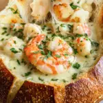 Stuffed Seafood Bread Bowl