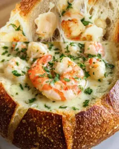 Stuffed Seafood Bread Bowl
