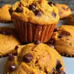 3 Ingredient Chocolate Chip Pumpkin Muffins