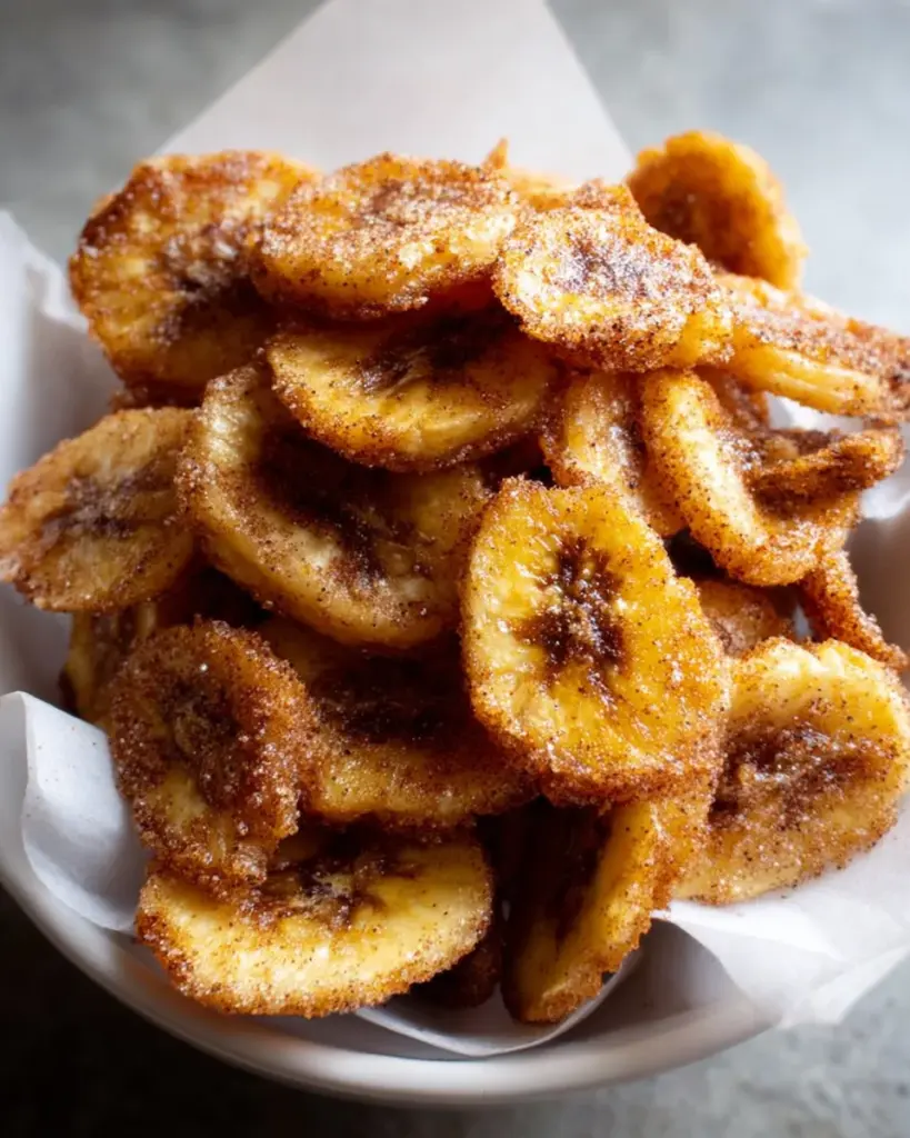 Air Fryer Cinnamon Banana Chips