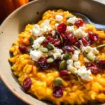 Baked Pumpkin Goat Cheese Risotto