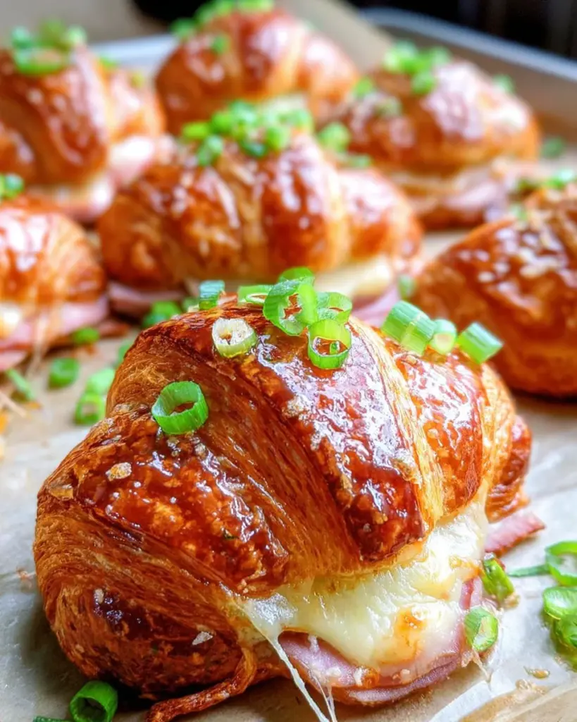 Baked turkey and Cheese Croissants