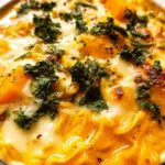Butternut Squash Lasagna Soup with Kale & Mozzarella