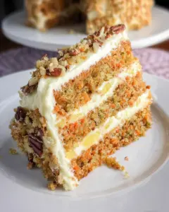 Carrot Cake with Pineapple and Cream Cheese Frosting
