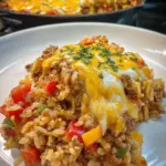 Cheesy Beef Enchilada Rice