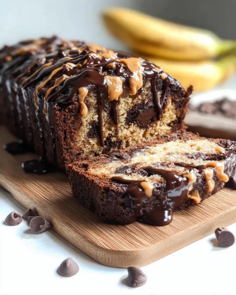 Chocolate Peanut Butter Banana Bread
