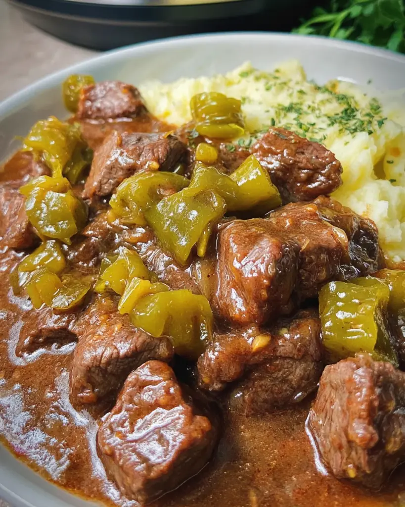 Crockpot Mississippi Steak Bites