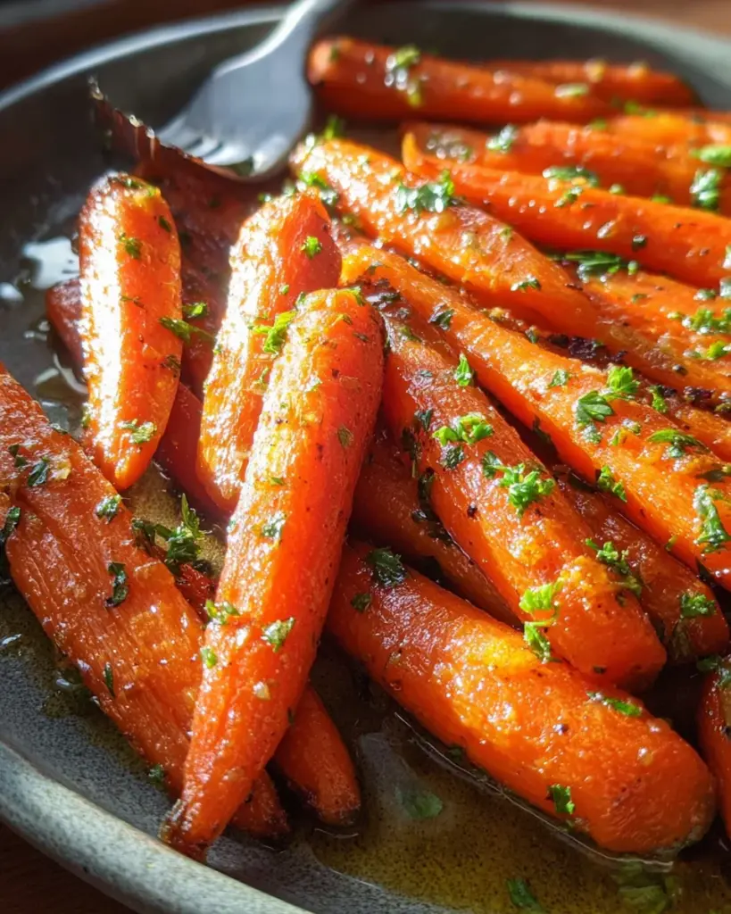Honey Garlic Roasted Carrots