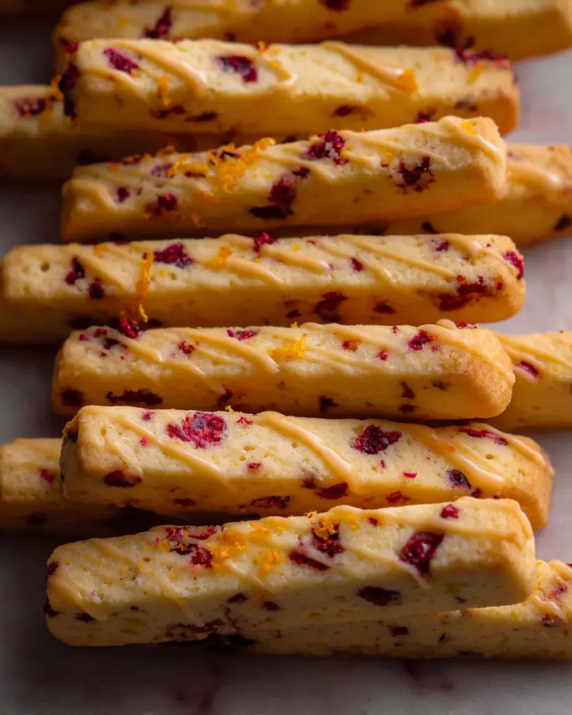 Orange Cranberry Shortbread Cookies